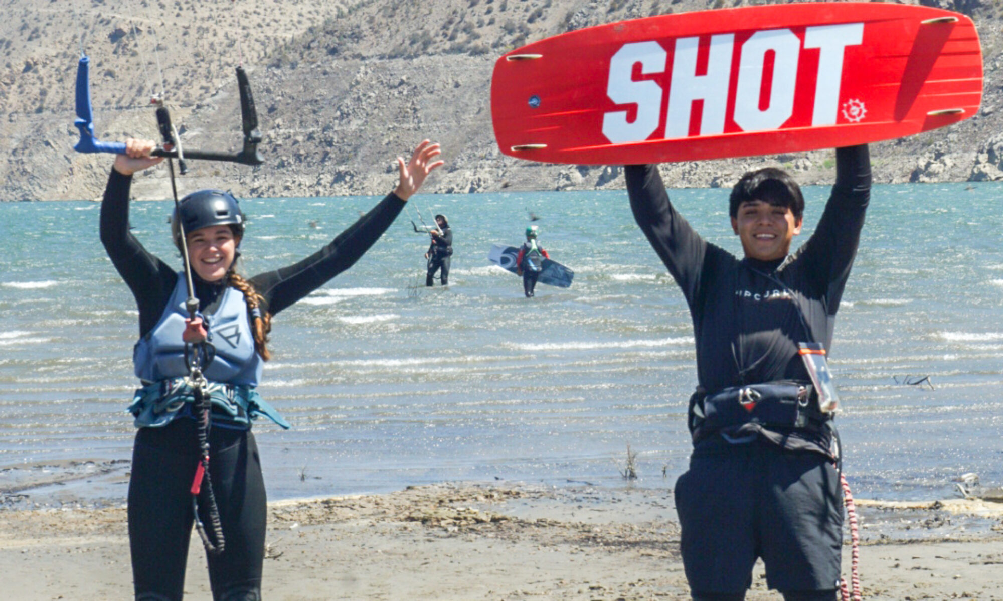 Kitesurf en Embalse Puclaro, Valle de Elqui, Chile