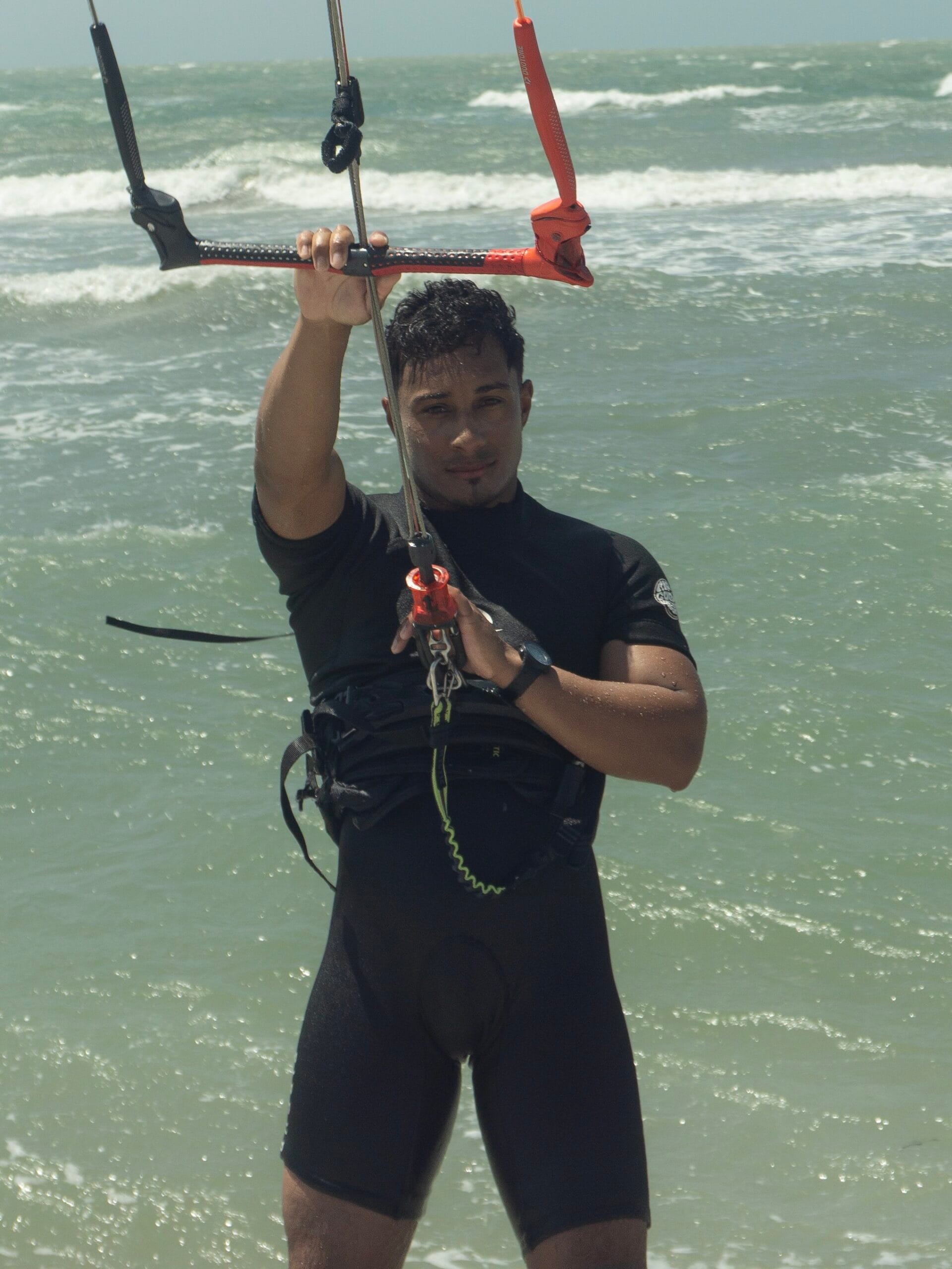 Martín, IKO-certified instructor, coaching a student at Embalse Puclaro